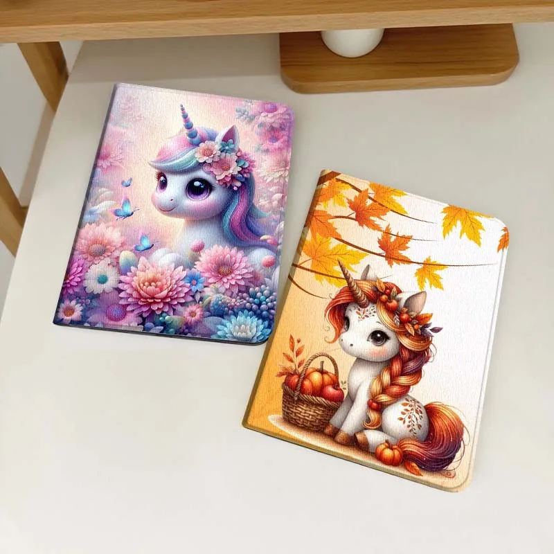 

Cartoon Unicorn Flower Garden Tablet Case For Samsung Galaxy Tab S6 S8 S9 S10 Lite FE 10.4 11 Inch 2022 2024