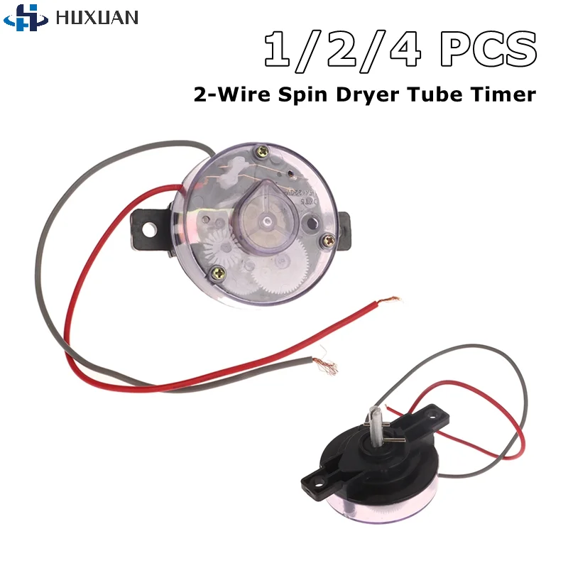 2-Wire Spin Dryer Tube Timer 5-Minute Timer 220V DXT5 Mechanical Timing Switch Knob Washing Machine Accessories
