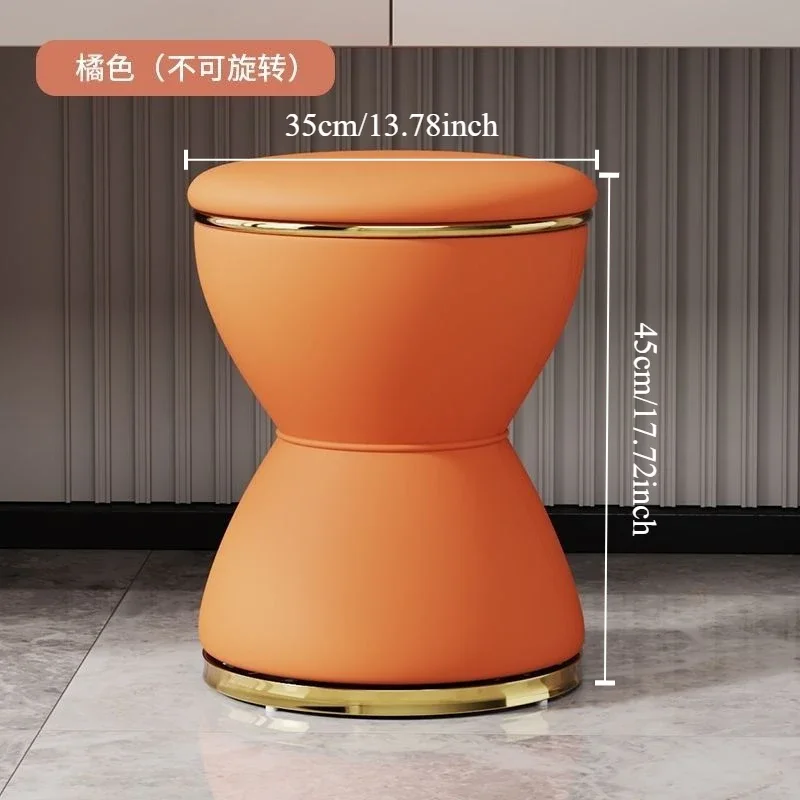 Nordic Style Dressing Stool Modern Simple Luxury Household Bedroom Makeup Ottoman Manicure Stool for Girls Living Room Furniture