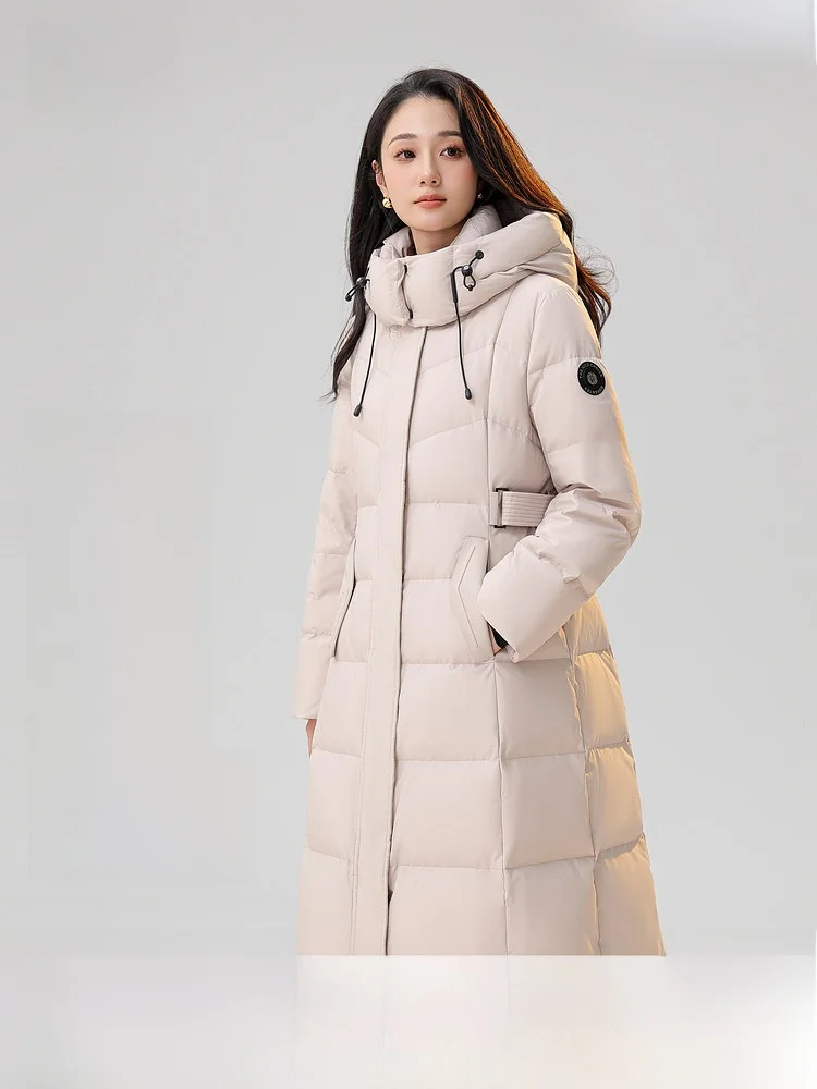 

Snow Flying Winter New Ladies Long Fashionable Quilted Coat Waist-Cinching Commute Friendly A-Line Design Polyester Fiber