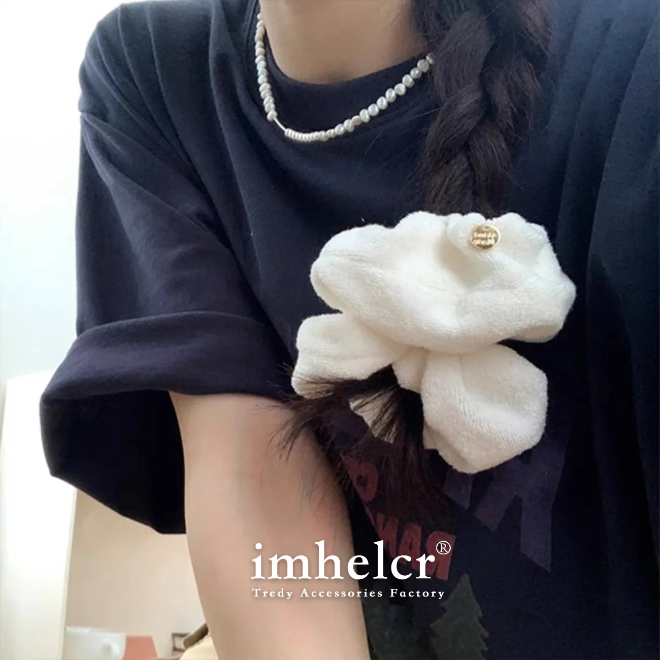 New Korean Fashion Hair Scrunchies for Girls Women Hair Loops Colors Ponyhair Hair Accessories Autum and Winter