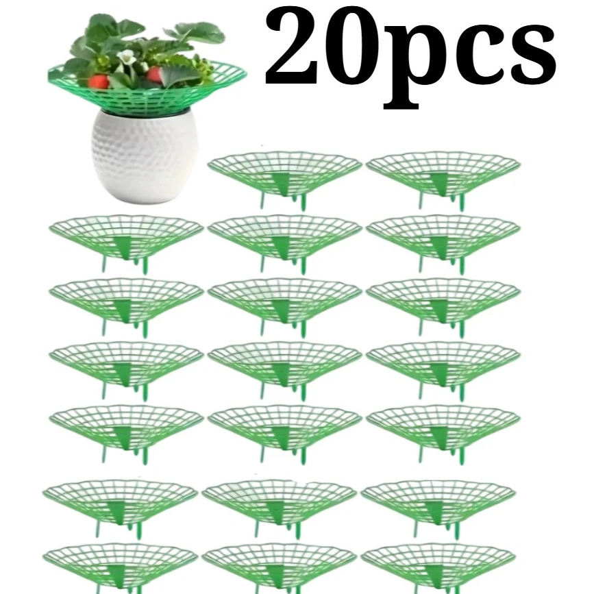 10/20pcs Green Strawberry Planting Racks, Watermelon Support Frames, 3-Legged Plant Protector, Easy Assembly Plant Accessories