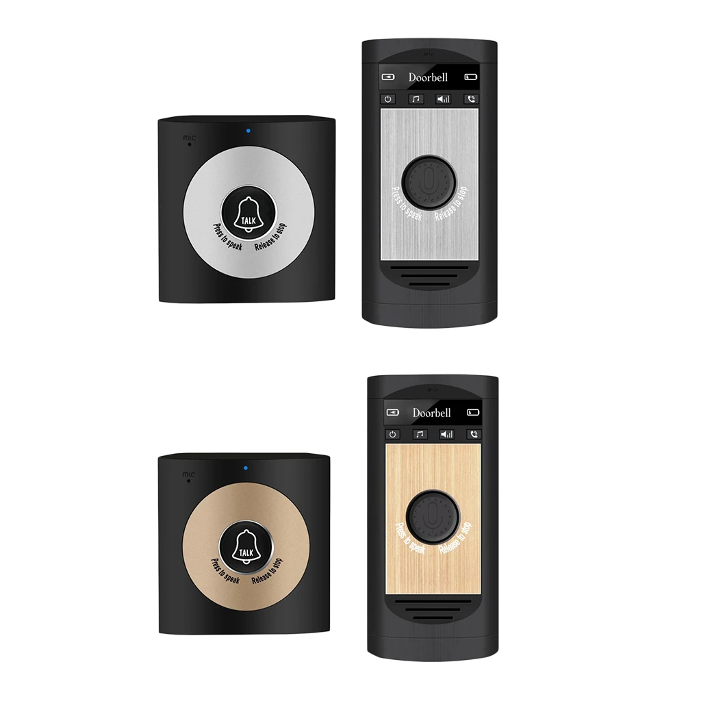 Set campanello citofono wireless domestico Intercomunicador ad alto volume nero