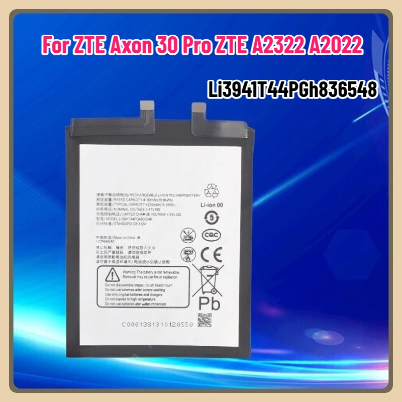 

4200mAh Li3941T44PGh836548 Battery for ZTE Axon 30 Pro ZTE A2322 A2022 A2122h S30PRO Red Magic 6R NX666J
