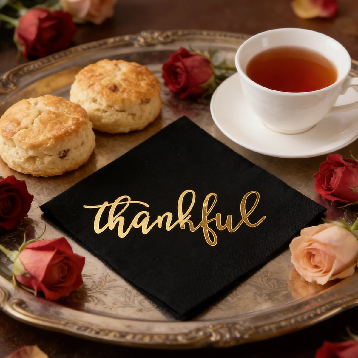 Thankful Acrylic Sign Word for Thanksgiving Place Cards Name Plates Holiday Decorative Home Accessories Table Settings