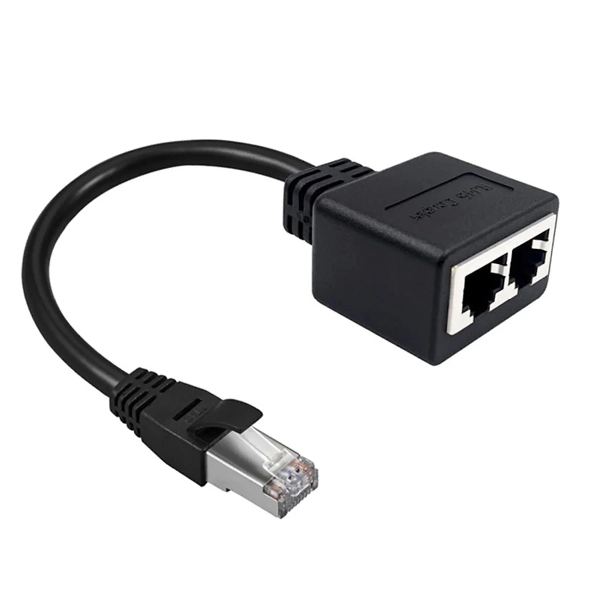 A06M-2Pcs RJ45 Cable 1 In 2 Ethernet Lan Network Adapter Cable RJ45 1 Male To 2 Female Category 7 Network Cable