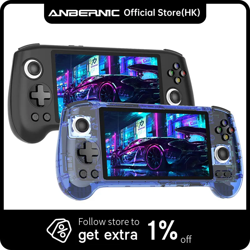 

Anbernic RG556 Ретро портативная игра Android 13, портативная игра, 5,48-дюймовый сенсорный OLED-экран, поддержка DP и Wi-Fi, Bluetooth Hall Rocker