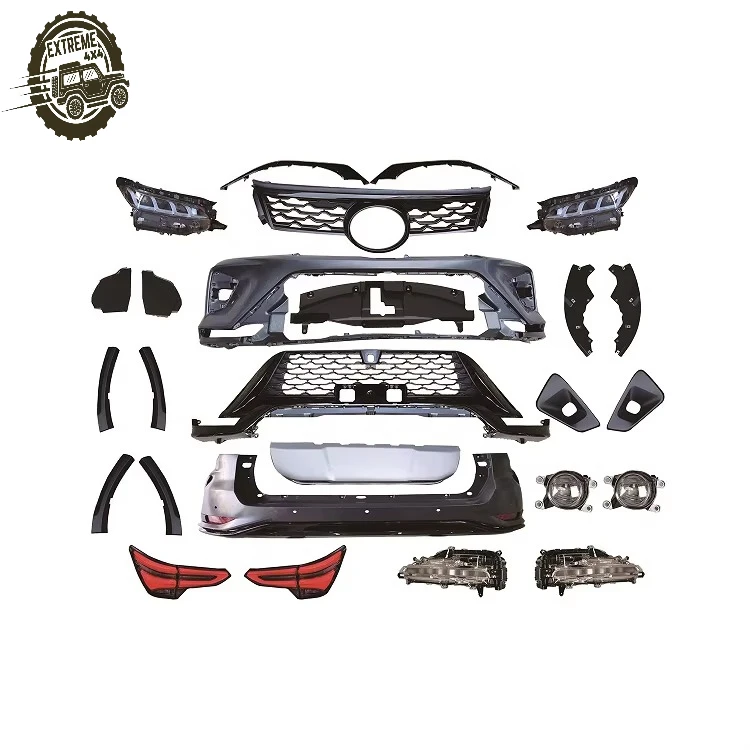 

Original Quality Body Kit 2022 Style Sport Grille Headlight Tail Light Bumper Body Kits for Toyota Fortuner 2016-2021