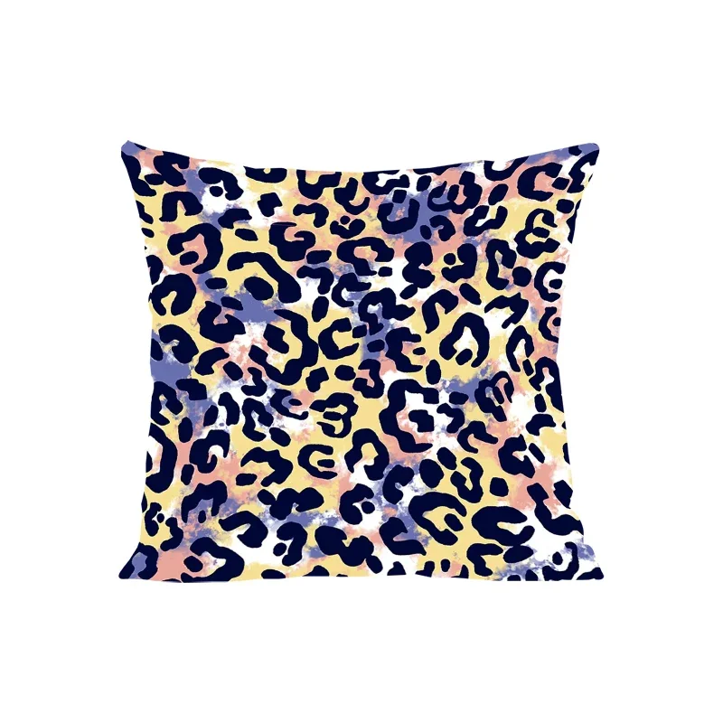 

Набор диванных подушек 40x40 см в Европе и США, модная двухсторонняя наволочка с леопардовым принтом для кресла и поясницы