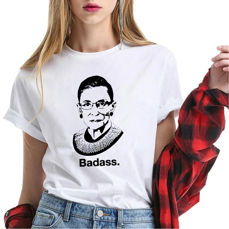 2020 New T-shirt Women Notorious RBG Printed Harajuku O-neck T Shirt Ladies fashion Streetwear Top Casual Tshirt Female clothing