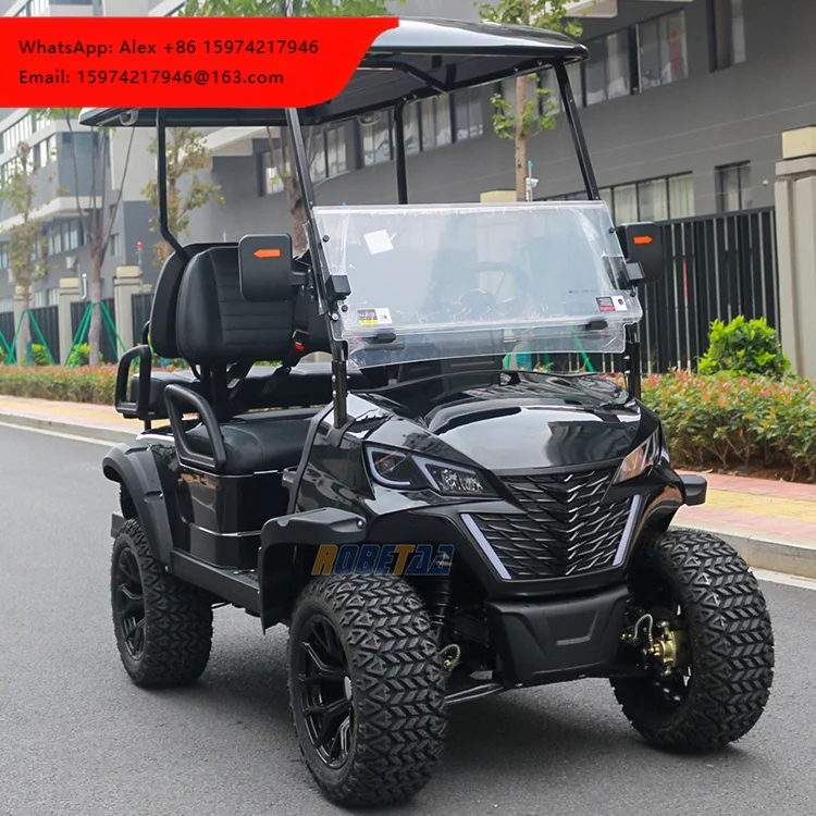 Robetaa Cheap Gas Powered Golf Carts Electric Hunting Buggy Golf Cart 48v