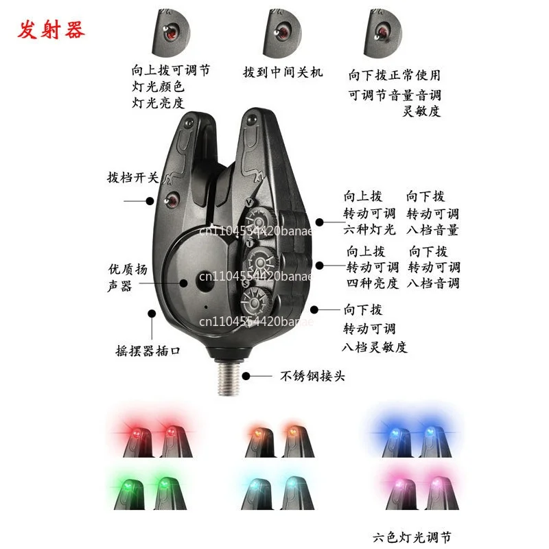 Wireless fishing electronic alarm JY-82 European carp fishing library fishing alarm beeping