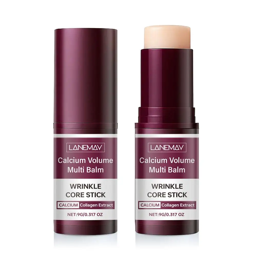 1/2 Stück Calcium Multi Solid Balm Stick, Kollagen Hydratisierende Gesichtspflege, Feuchtigkeitsspendende & Hautglättende Hautpflege für unterwegs, fester Balsam