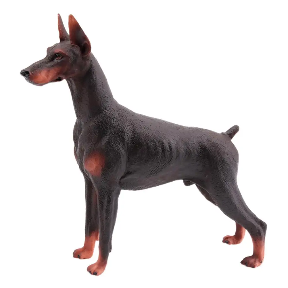 

Simulation Doberman Simulation Dobermann Figurine Decor Realistic Statue Home Office Car Ornament Kids Toy
