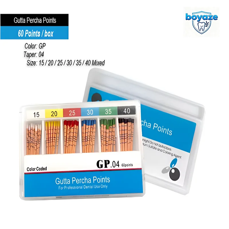 

10 коробок стоматологических гуттаперчевых палочек для корневых каналов, эндодонтические ватные наконечники, стоматологические материалы, размеры GP 02, 04, 06, для перманентных имплантатов