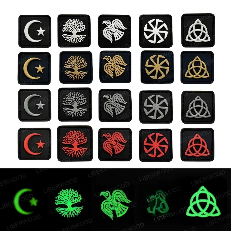 بوصلة فايكنغ التكتيكية الصغيرة بقع المطاط البلاستيكية في أودين نحن نثق شارة فالهالا تقبل شعار قرصان واحد يزين رقعة بخطاف