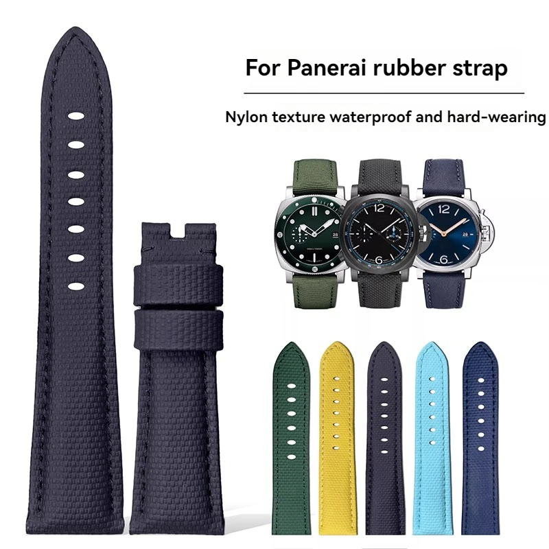 FKM Rubber Strap for Panerai Rubber Strap PAM441/359/312/616 22mm 24mm 26mm Lumino Stealth Customized Fluororubber Watchband