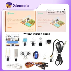 Micro:bit Smart Agriculture Kit IoT:bit PIR Sensor OLED Screen 180° Servo Water Level Sensor for Kid Fun Coding Program Teaching