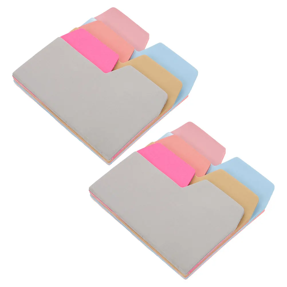 

2 Pcs Sticky Divider Notes Index Notebook Markers Annotation Supplies Double Offset Paper Business Sticker