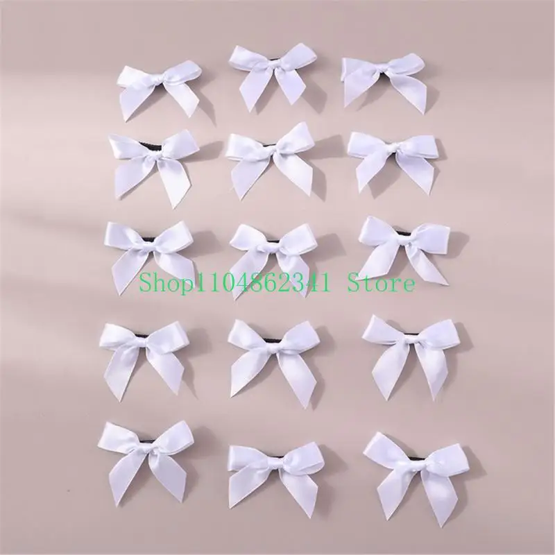 5asd 15Pcs Mini Bow Hair Clip Ribbon Hair Bow Non Slip Hairpins Accessories
