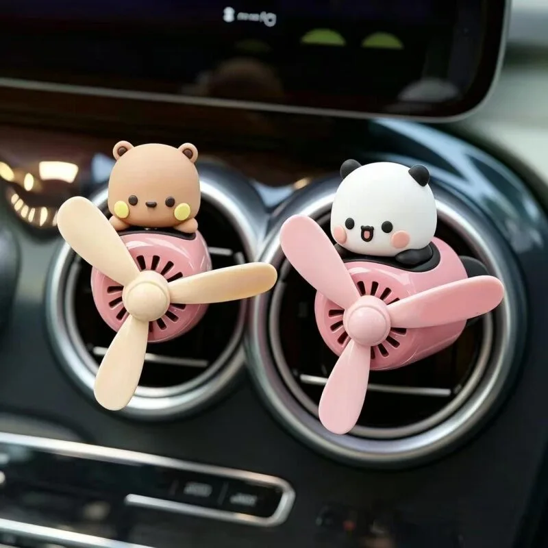 Hot Cartoon Bubu Yier Figure Air Airplane Pilot Car Air Freshener Aroma Vent Clip Perfume Ornament Fragrant Diffuser Accessory