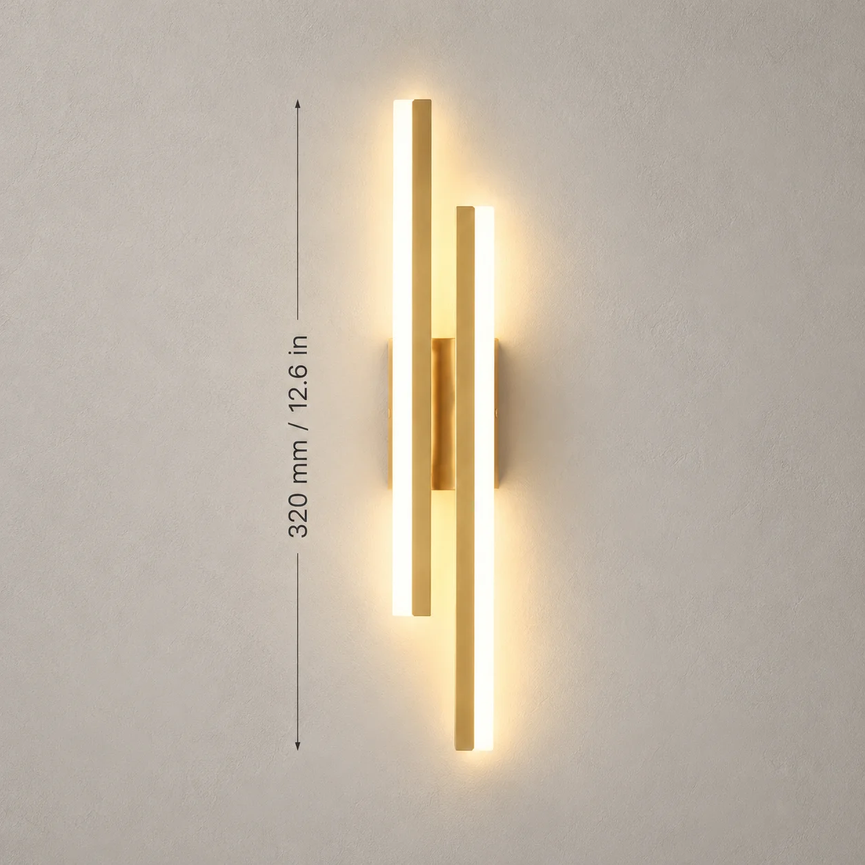 Gold Linear LED Wall Lights Are Suitable for Villas, Living Rooms, Bedrooms, and Background Walls