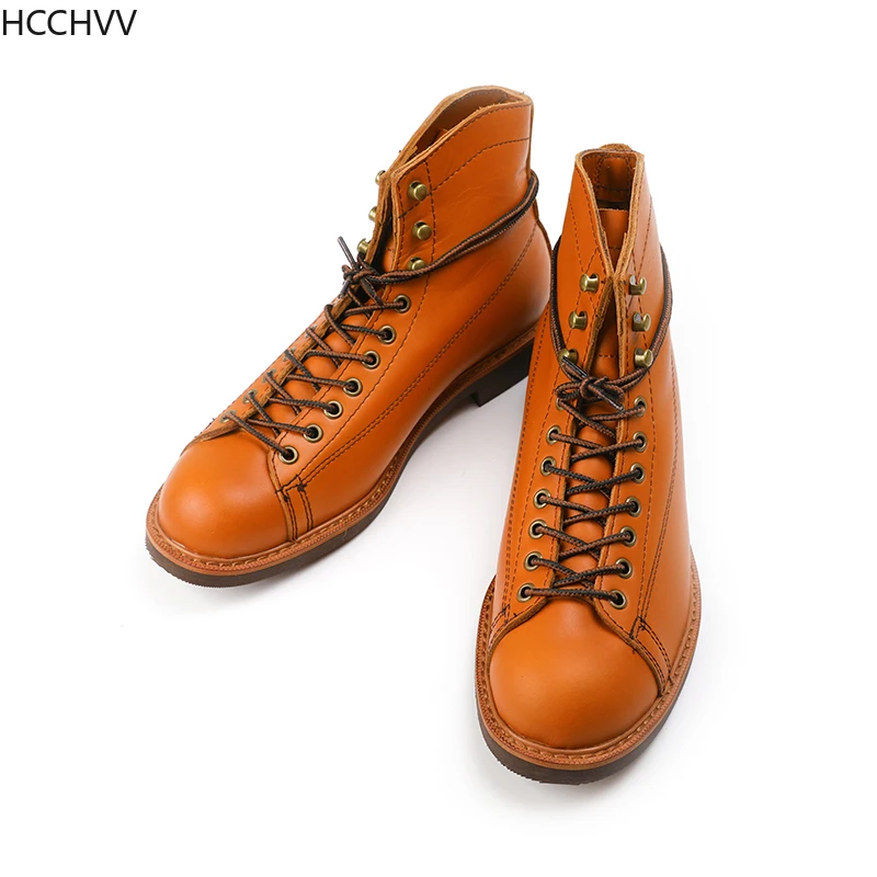 Wiosna nowy Top Quality mężczyźni buty moda prawdziwej skóry luksusowej marki formalne botki zimowe buty motocyklowe buty platformy — zdjęcie 3