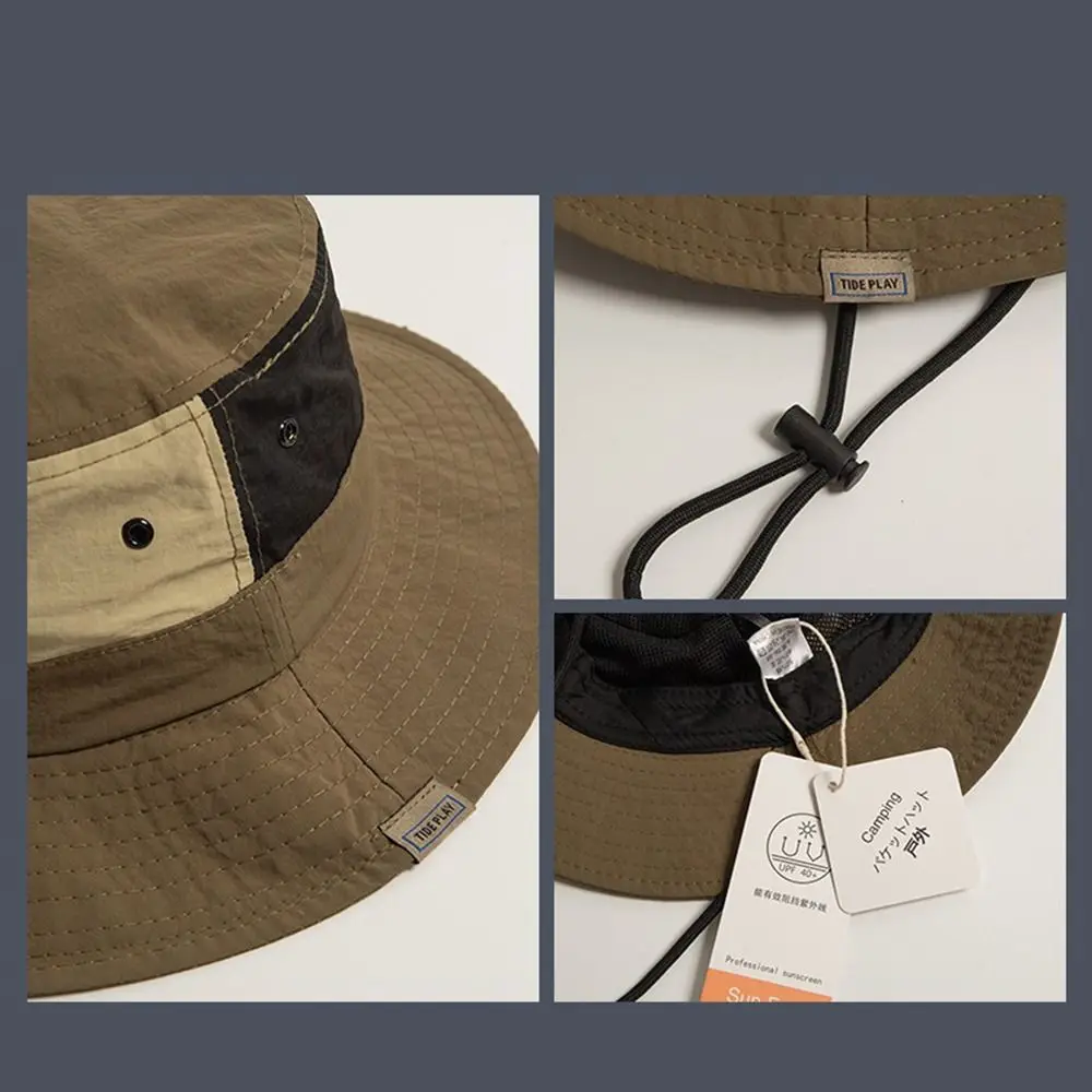 Sun Protection Wide Brim Bucket Hat Quick-dry Summer Man Women Anti-UV Caps Sun Protection Breathable Fisherman Hat Camping image 4