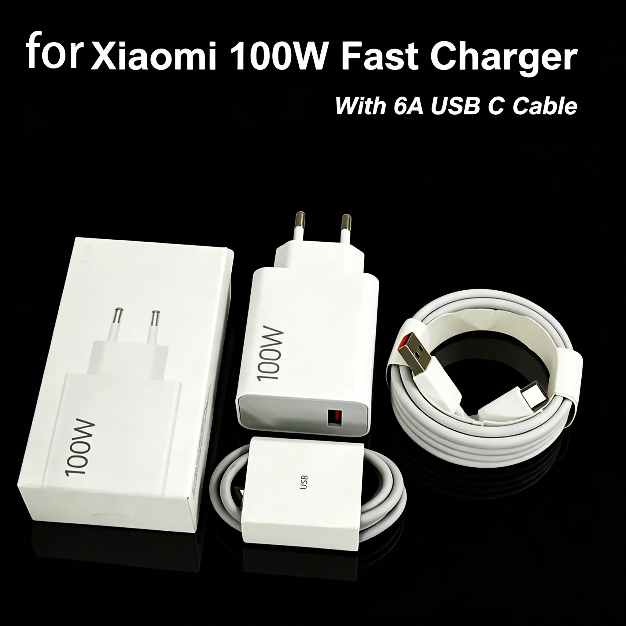 100W For Xiaomi   Charger Fast Charge USB C Cable Travel Adapter 17 Ultra POCO F7 F6 X7 X8 F8 Pro K90