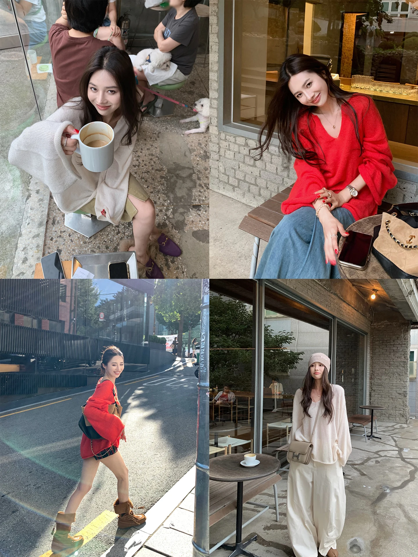 

Свободный вязаный свитер с V-образным вырезом для женщин от NanaByNana из осенней коллекции, выполненный из кашемира и нейлона.