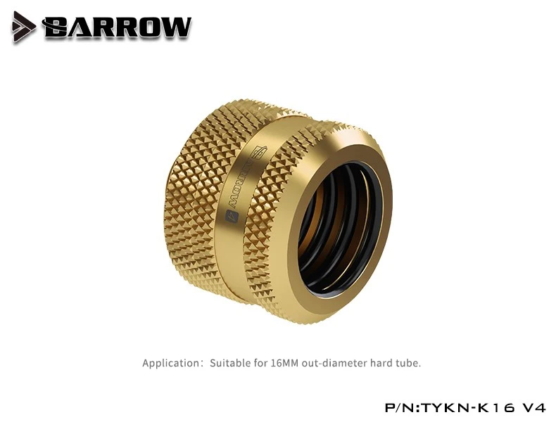 BARROW Goud G1/4' draad Dual 90 Graden Roterende Fitting Adapter Roterende 90 Hoek Adapters gebruik voor 12/14/16 MM Harde Buis
