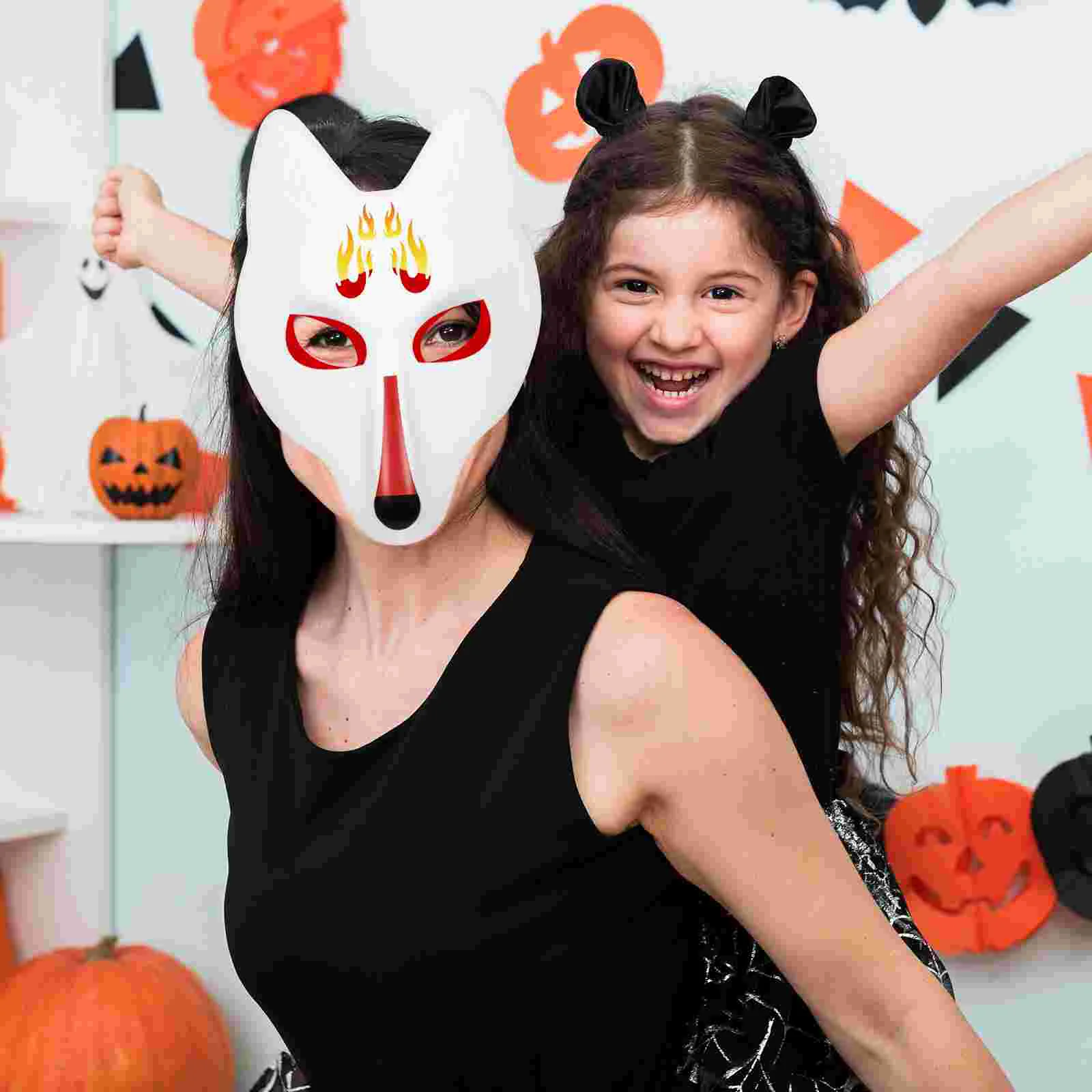 Fox Mask DIY Masquerade Costumes Empty Animal for Women Facial Masks Accessories