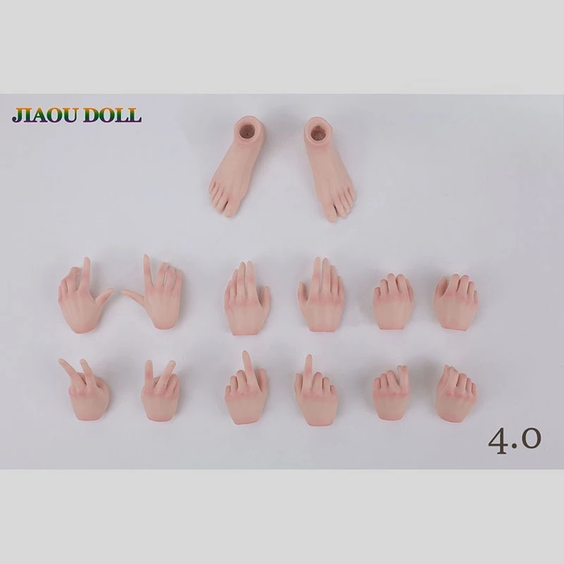 JIAOUL دمية 1/6 مقياس أنثى الجندي الجسم استبدال شكل اليد شكل القدم غرامة اللوحة القمح/شاحب/الوردي عمل أرقام الإكسسوار #2