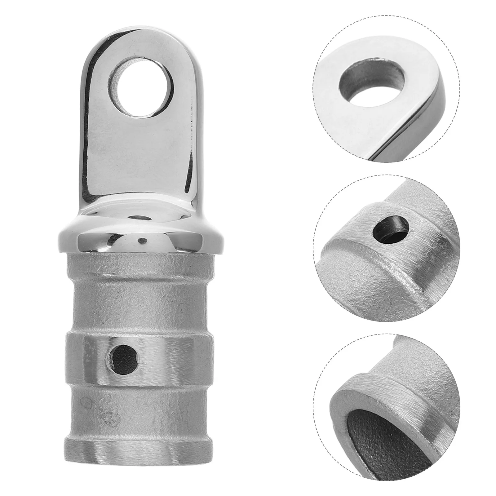 

1pcs Adjustable Extended Tube Plug 316 Stainless Steel Marine Grade Pipe Connector Bimini Top Fittings Hardware Eye End Cap