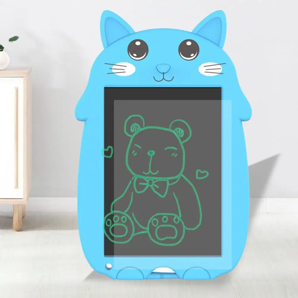 9 polegadas One-key Apagar Estudante Crianças Educacional Handwriting Pad Prancheta com Lápis Cartoon Dog Shape Portable LCD Screen