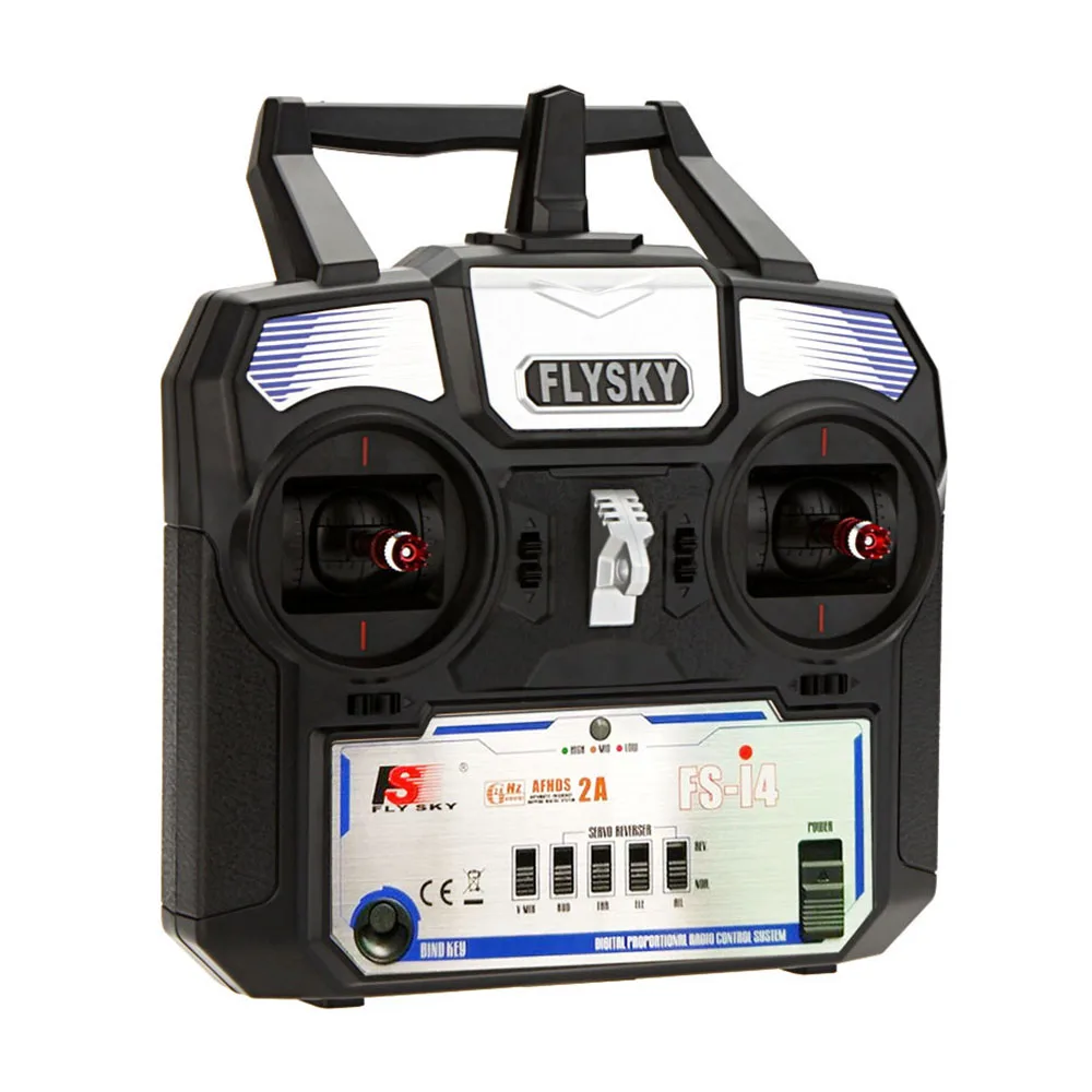 Flysky FS-i4 AFHDS 2A 2.4GHz 4CH Radio System Transmitter for RC Helicopter Glider with FS-A6 Receiver