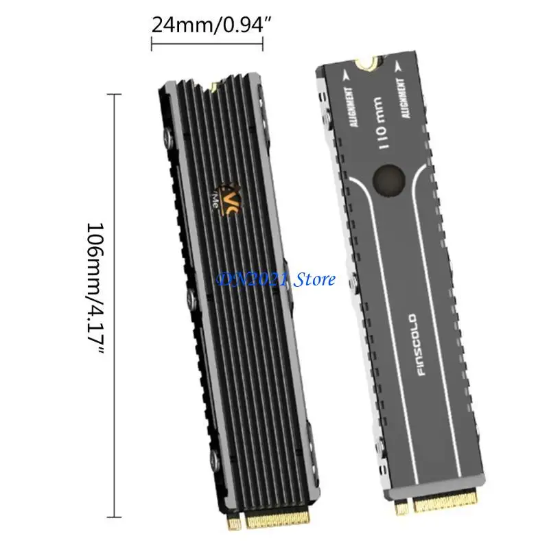 F3KE Aluminio PCI-E NVME para disipadores térmicos M.2 NGFF SSD para disco duro estado sólido M.2 NVME