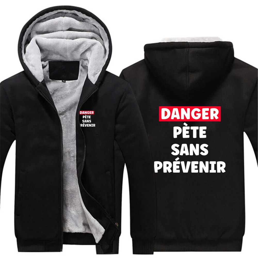 Funny Beauf Cadeau Humour Men's Jacket Thicken Winter Jackets for Men Fleece Long Sleeve Coat Man Casual Hoodies Streetwear
