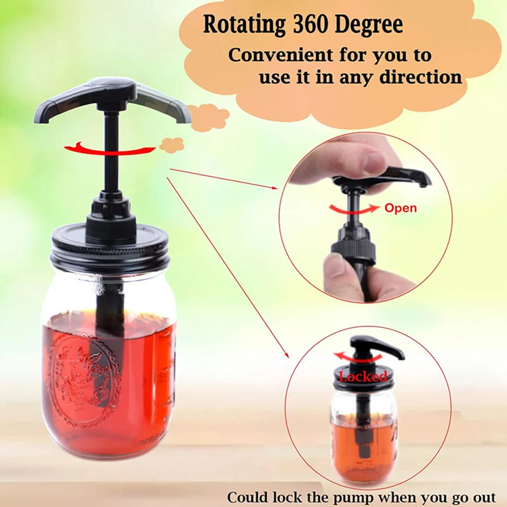 2 pcs Coffee Pump Dispenser Syrup Kitchen Bottle Plastic Halloween Christmas New Year Bottle Pump Dispenser Syrup Pumps