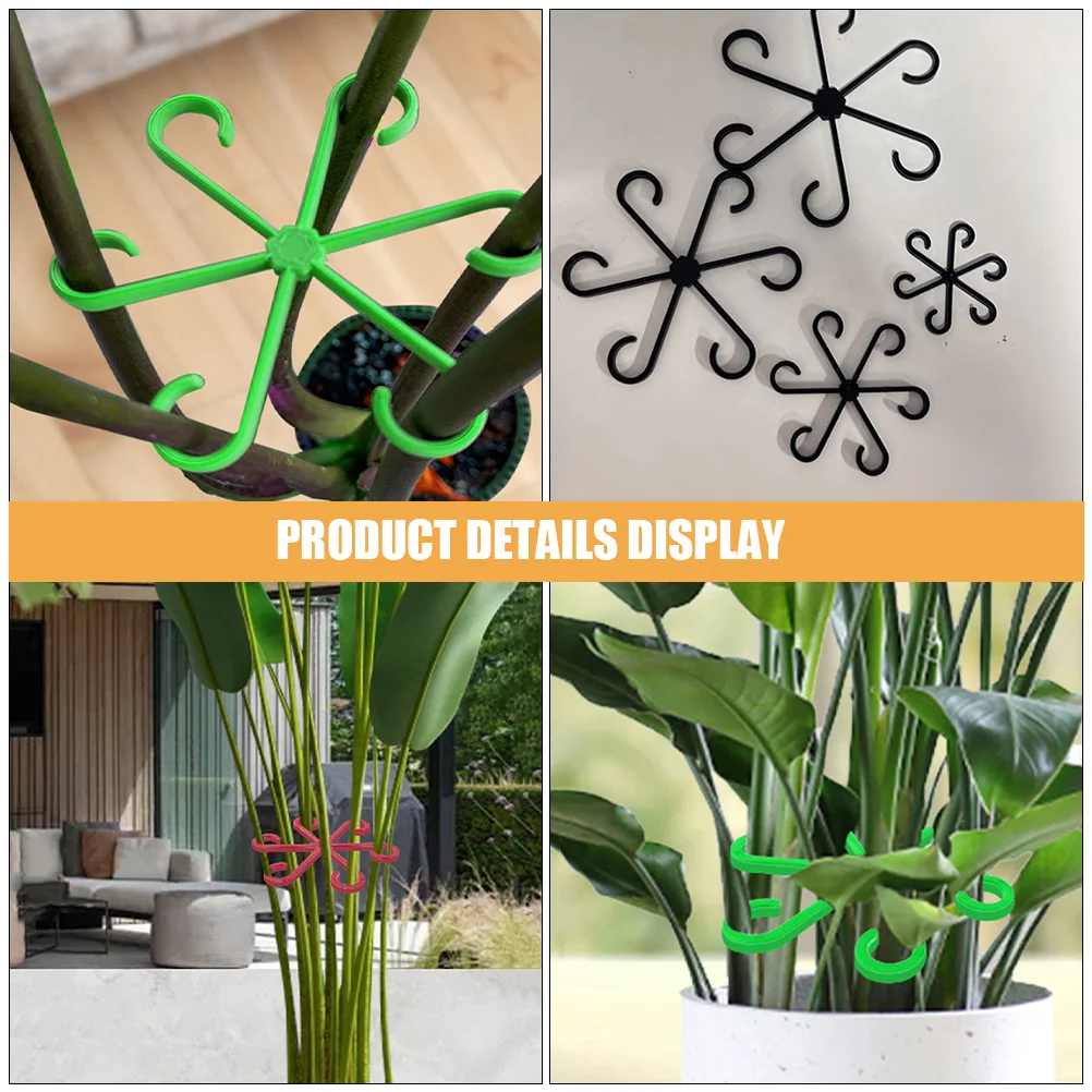 12 Pcs Plant Support Frame Stands Stem Organizer Gathering Garden Flower Abs Bonsai Supports Holder Clips