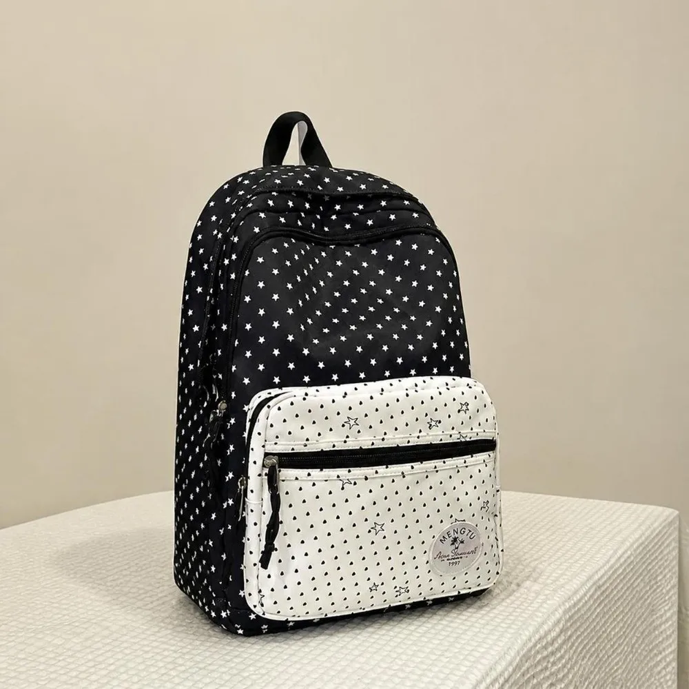 New Large Capacity Polka Dot Backpack Lightweight Solid Color Students Schoolbags Multifunctional Cartoon Mochilas Outdoor