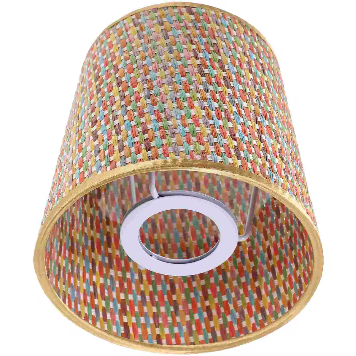 Colored Woven Lamp Shade Household Light Bulb Cover Table Cane Lampshade Replacement
