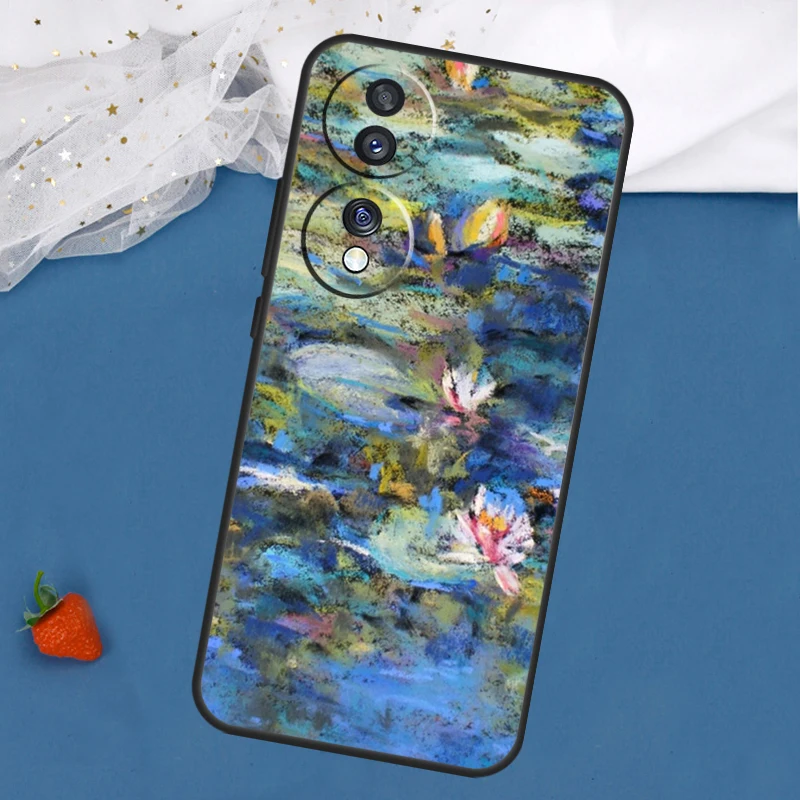 حافظة كلود مونيه جاردن لوتس بريدج لهاتف هونور ماجيك 7 5 6 لايت برو هونور 200 400 50 70 90X8 X9 X8a X8b X9a X9b X9c #5