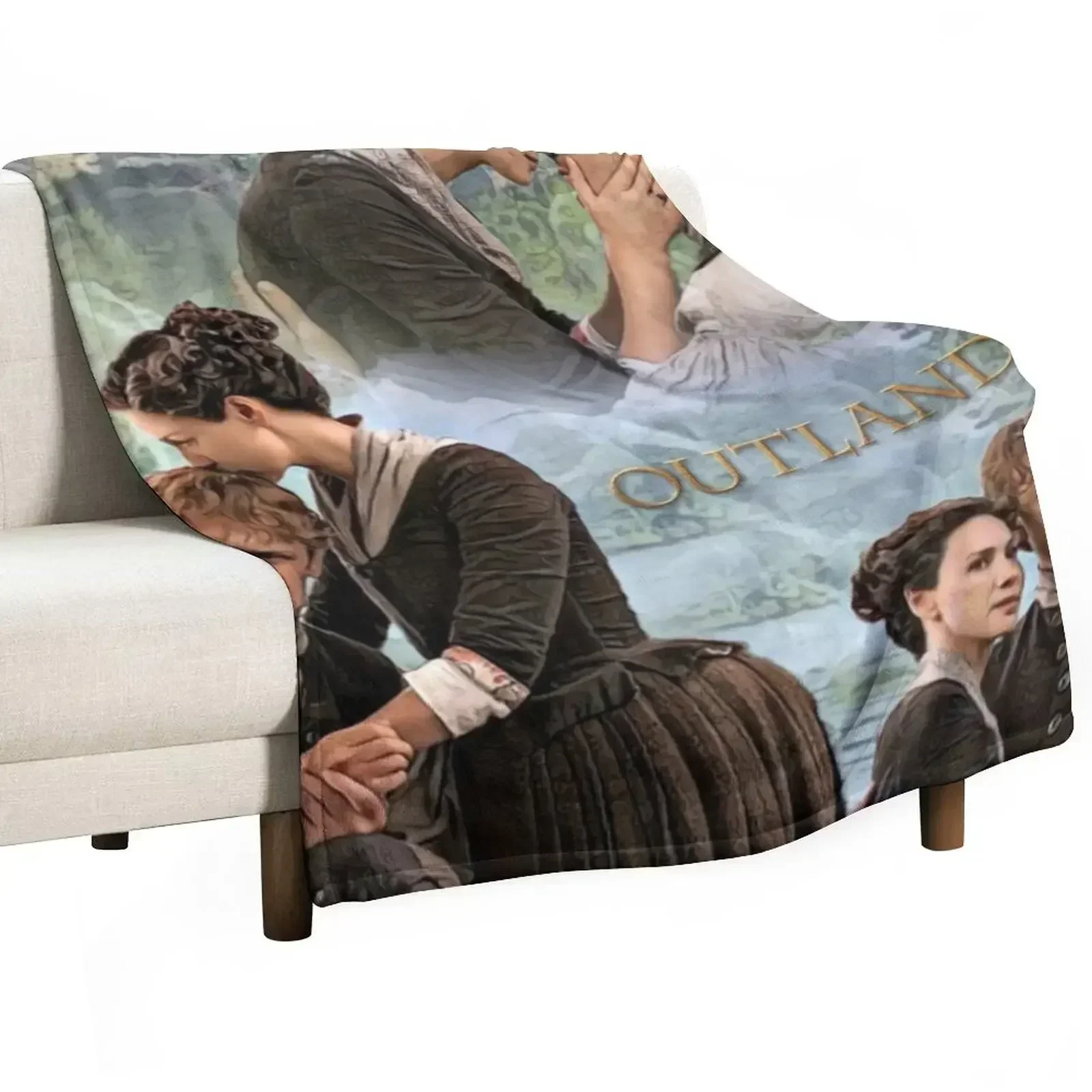 Jamie and Claire Fraser/Outlander Throw Blanket Decoratives Flannels Luxury St wednesday Tourist Loose Blankets
