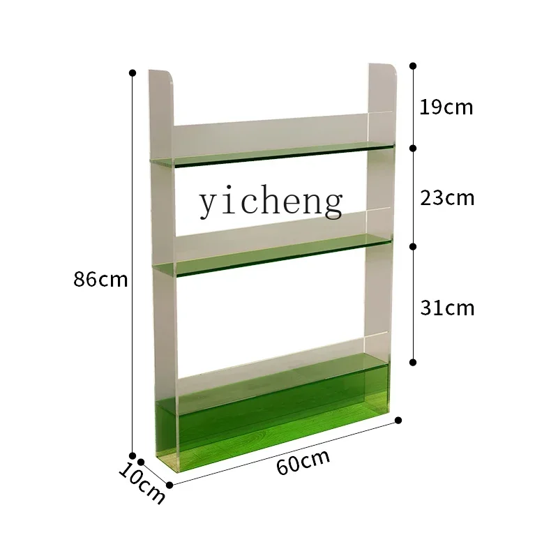 TQH Bookshelf Simple Living Room Multi-layer Floor Wall Shelf Door Back Storage Rack Figure Display Rack