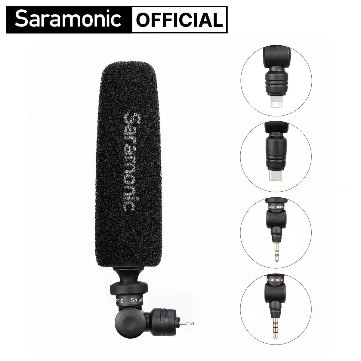 Saramonic SmartMic5 Mini Condenser Plug and Play Microphone for iPhone Android PC Computer DSLR Cameras Streaming YouTube Vlog