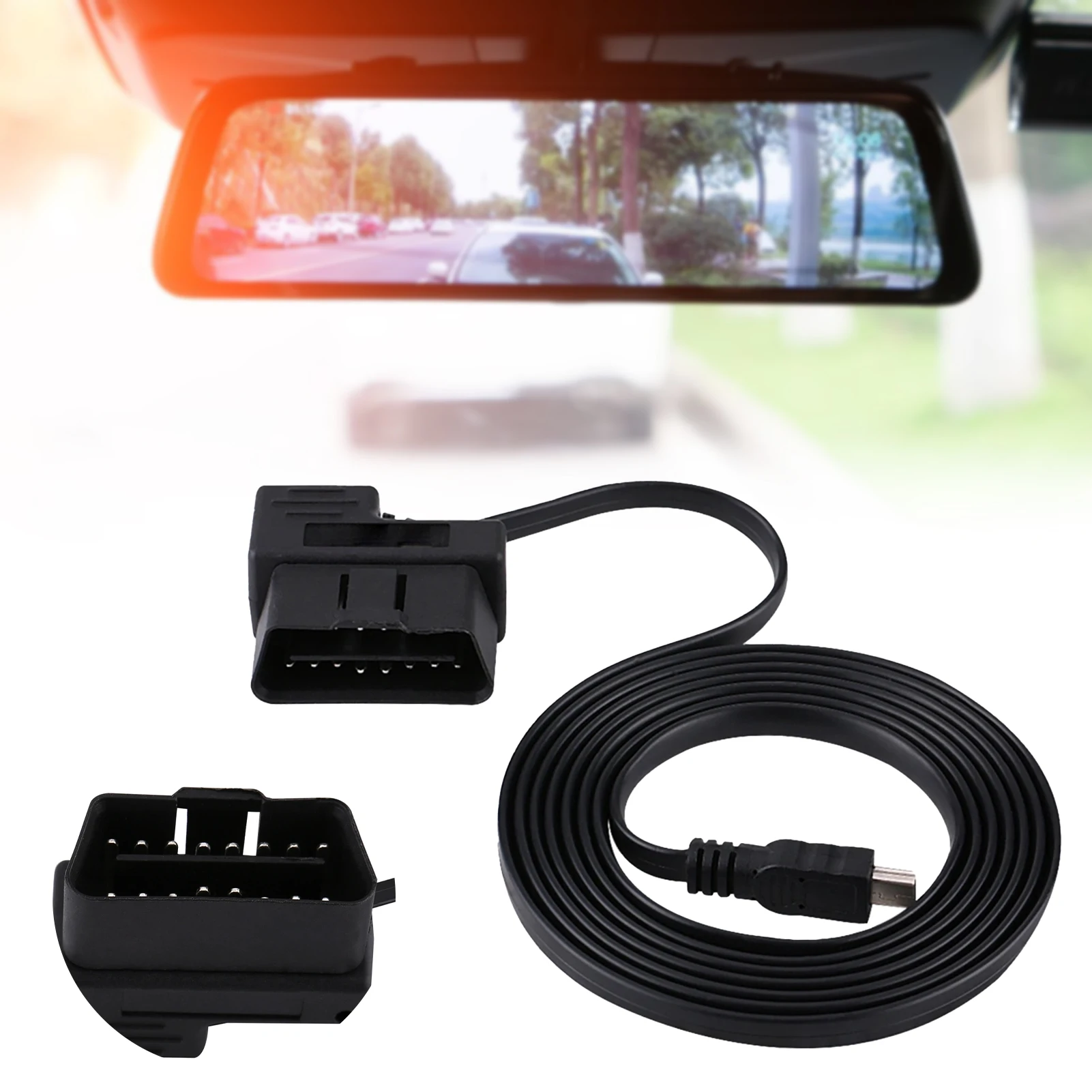 

OBD2 Power Cable For Dashes Camera Simple Plug In Installation For Most Car Type