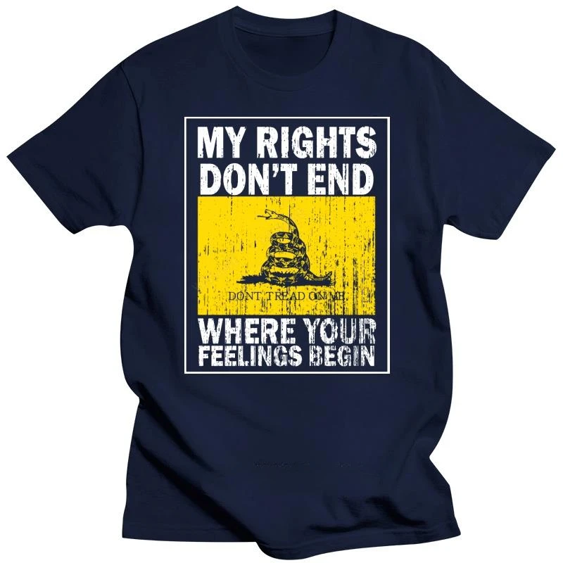 unisex tee-shirt New black short sleeve men top My Rights Dont End. Where Your Feelings - End Begin Popular Tagless Tee T-Shirt