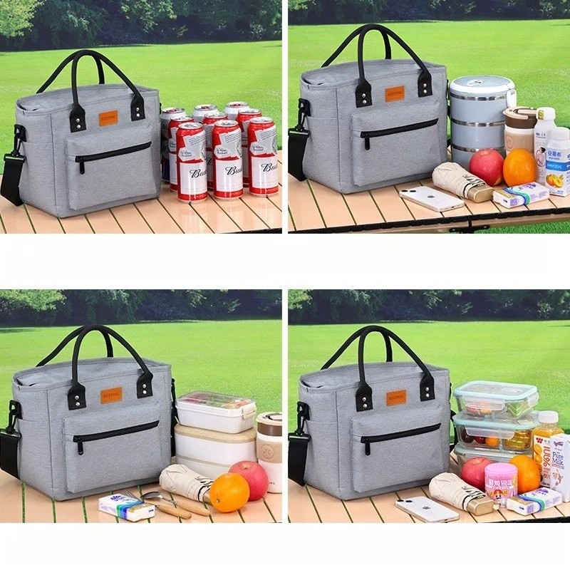 New Large Capacity Multi-Pocket Lunch Bag Office Workers With Students Insulated Box Picnic Bag