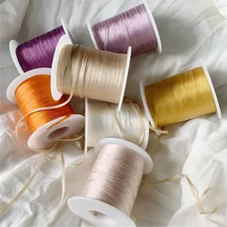 3.5mmX10mts 19Colours 100% Genuine Pure Silk Embroidery Ribbon Natural Silk Taffeta Handcraft Ribbon